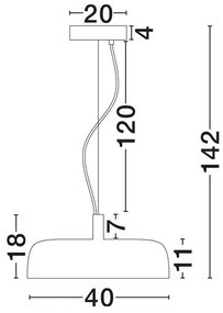 Lustra suspendata LED 2700K NOELIA bordeaux 40cm