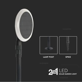 SET 2x Lampă solară LED reglabilă GARDEN LED/3W/5V 42-80 cm 4000K IP65
