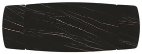 MIRABELLE-MASA BLAT ROTUNJIT CERAMICA NEGRU CU AURIU MAT EXTENSIBILA -PICIOR METALIC BRONZ 160 cm/ 90 cm