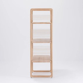 Bibliotecă din lemn masiv de stejar Gazzda Muse, înălțime 140 cm