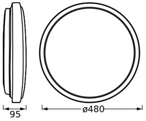 Osram Plafonieră LED ORBIS LONDON, 36 W, 230 V, Ø 48 cm, albă