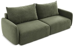 Canapea verde extensibilă/cu spațiu de depozitare 238 cm Kalena – Makamii