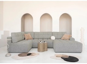 Colțar modular maro deschis extensibil/cu spațiu de depozitare (cu colț pe partea stângă) Lulu – Miuform