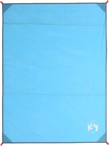 vidaXL Pătură de picnic cu țăruși, albastru, 205x155 cm