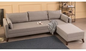 Colțar în L KORFU, crem, pe partea dreaptă