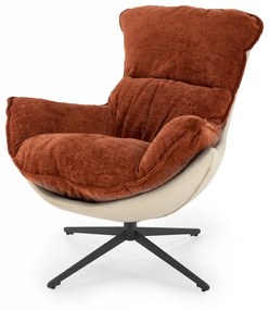 Fotoliu rotativ Lobster stofa cinnamon H92 cm