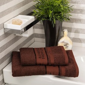 Prosop de corp 4Home Bamboo Premium maro închis, 70 x 140 cm