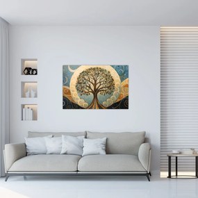 Tablou – Arborele vieții și spirale (90x60 cm)