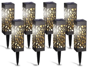 LVE Lampa Solara Exterior  Set 8 Bucati pentru Iluminare Ecologica si Decorativa