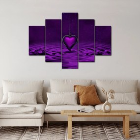 Tablou ci inima violetă (150x105 cm)