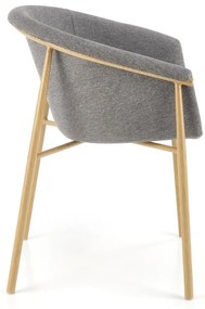Scaun tapitat k489 gri/auriu