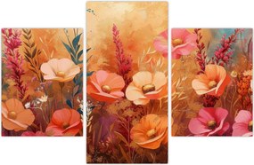 Tablou - Flori de pajiște, pictură (90x60 cm)