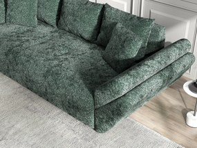 Canapea extensibilă dumonde cu ladă de depozitare si sezut confortabil din spuma high-density, Berlin Euphoria Green 250x100 cm
