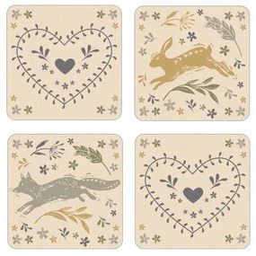 Set cu suporturi farfurii și coasters 8 buc. Woodland – Cooksmart ®