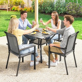 Outsunny scaune și masă de exterior din lemn și metal | Aosom Romania