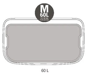 Cos de gunoi cu pedala Brabantia Bo Pedal 1003186, 60 L, Inchidere lina, Baza antiderapanta, Rezistent la amprente, Inox/Mat