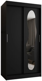 Dulap de haine 100 cm Ulta (Negru). 1126314