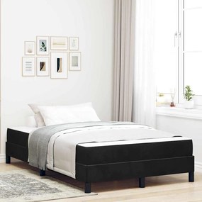 vidaXL Pat boxspring cu saltea Negru 120 x 200 cm Catifea