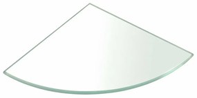Raft de colț SAPHO 23487, sfert rotund 20 x 20 x0,8 cm, sticlă transparentă