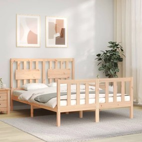 3192421 vidaXL Cadru de pat cu tăblie, 120x200 cm, lemn masiv
