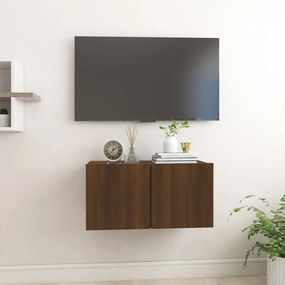 vidaXL Dulap TV suspendat, stejar maro, 60x30x30 cm, lemn prelucrat