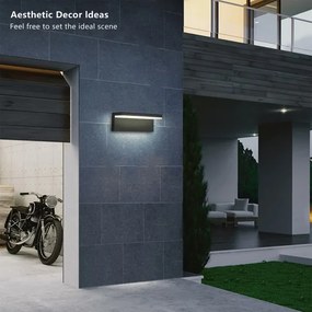 Brilagi - Aplică de perete LED pentru exterior TESSI LED/10W/230V neagră IP54