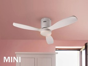 Lustra LED cu Ventilator si telecomanda Siroco MINI alb