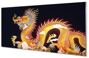 Panouri de sticlă Aur japoneză Dragon