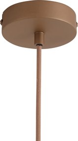 Lampă suspendată de design bronz închis cu sticlă de culoarea chihlimbarului - Kemner