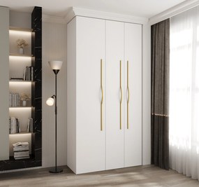 Dulap de haine 120 cm Carmela 40-2 (alb + Auriu). 1126554