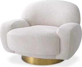 Fotoliu pivotant design elegant LUX Udine, lyssa off-white 116066 HZ