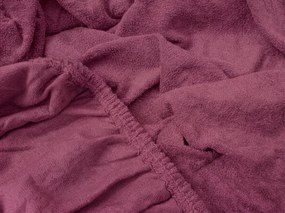 Cearsaf frote pentru patut copii PREMIUM 60x120 cm visiniu