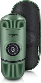 Aparat de cafea portabil Wacaco Nanopresso (verde) + carcasă solidă