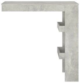 Masa de bar de perete gri beton 102x45x103,5 cm lemn prelucrat 1, Gri beton