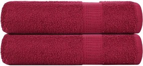 vidaXL Prosoape de mâini, FROGN, 2 buc., Bordeaux, 50x100 cm, 360 g/m²