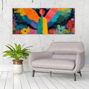 Tablou - Înger abstract cu flori (120x50 cm)