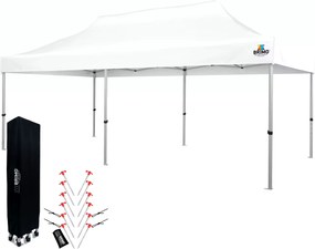 Cort tip foarfecă 3x6 m ALU fără pereți - Cadru din aluminiu, Impermeabil - fără pereți - Alb