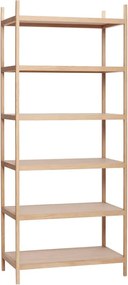 Etajeră din lemn de stejar Hübsch Library, 80 x 190 cm