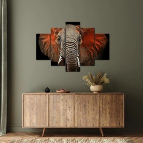 Tablou - Elefanți cu Tsavo (150x105 cm)