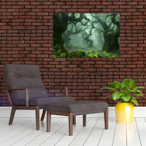 Tablou - O pădure acoperită de mușchi (90x60 cm)