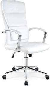 Scaun de birou AURELIUS, alb, piele ecologica, 65x67x110/120 cm
