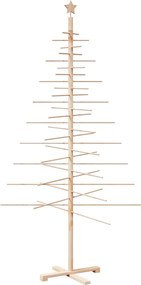 vidaXL Brad de Crăciun din lemn decorativ, 210 cm, lemn de pin masiv