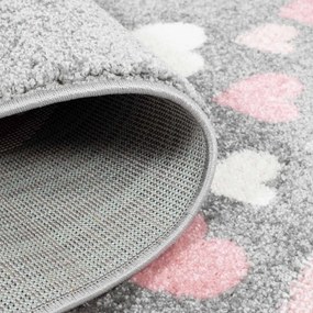 Covor pentru copii uimitor gri cu iepuraș cu umbrelă Lăţime: 140 cm | Lungime: 200 cm
