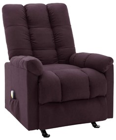 321417 vidaXL Fotoliu de masaj rabatabil, violet, material textil