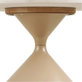 Măsuță de cafea bej rotundă cu blat ceramic ø 70 cm Annecy – House Nordic