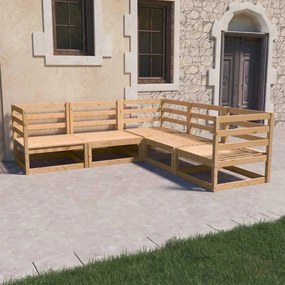 3075724 vidaXL Set mobilier de grădină, 5 piese, lemn masiv de pin