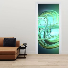 Fototapet pentru ușă - Abstract - verde (95x205cm)