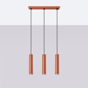 Lustră pe cablu Sollux SL.1491 LAGOS 3xGU10/10W/230V roșu