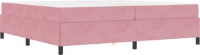 vidaXL Cadru de pat cu saltea Roz 200 x 200 cm țesătură