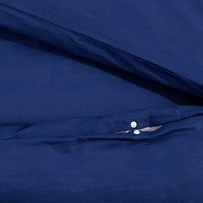 Set cu husa de pilota, bleumarin, 200x200 cm, microfibra 1, Albastru, 200 x 200 cm + 60 x 70 cm